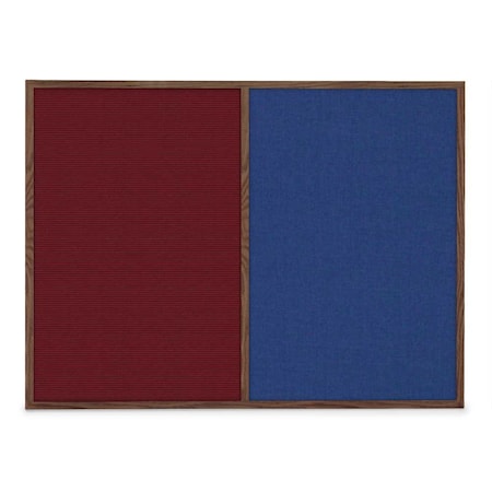 United Visual Products Slim Style Indoor Enclosed Radius Corkbo UVRDS48SB-SATIN-BUFF